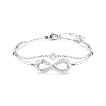 Swarovski Rhodium Plated Cubic Zirconia Bangles Women's Silver