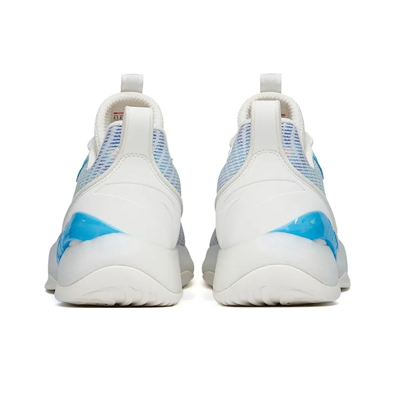 Anta Light Cavalry 7 Wear Resistant Slip Resistant Low Top Performance Basketball Shoes Men's White Blue-3