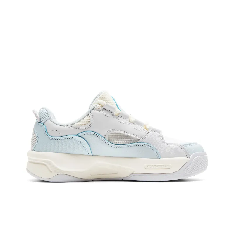 PEAK State Pole Roaming Coverage Cushioning Lightweight Low-Top Skateboard Shoes Women's Light Gray Light Blue-1
