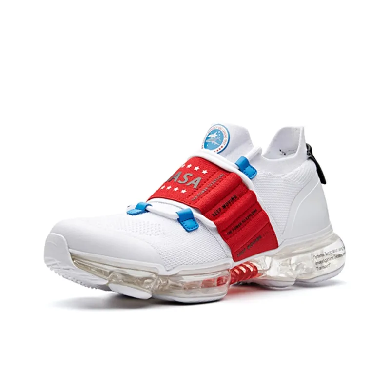 Anta SEEED Zero Bound Cushioned Slip-Resistant Abrasion-Resistant Breathable Low-Top Running Shoes Men's White Red-2