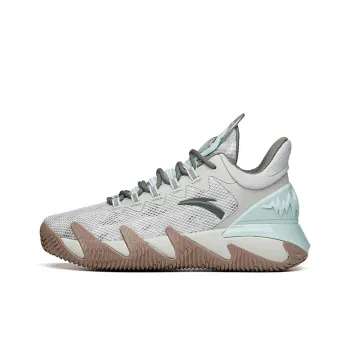 Anta Reverse Blade Anti Slip And Wear Resistant Lightweight Low Top Basketball Shoes Men's Gray Green