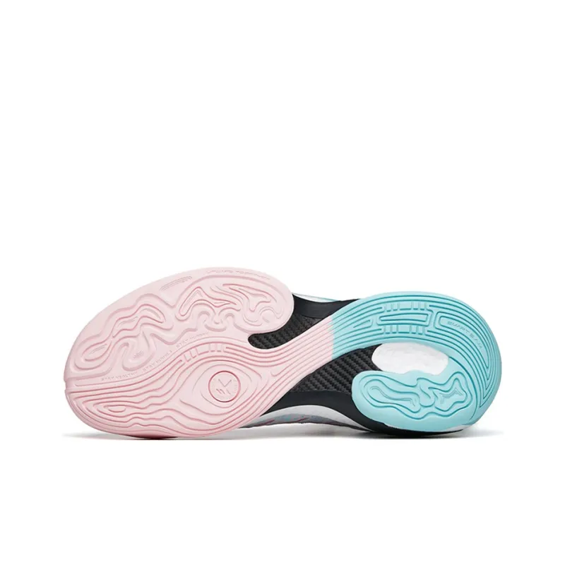 ANTA KT7 Basketball Shoes Men Low Top Apricot Blossom Pink/Light Blue-4