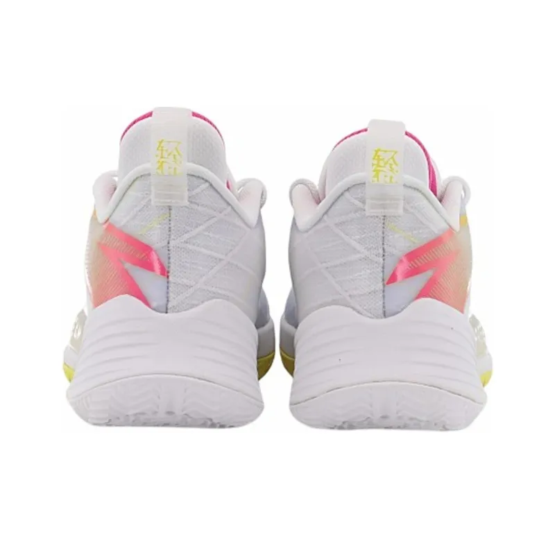 Anta Light Horseman 3 Cushioning Wear-Resistant Low-Top Basketball Shoes Women's White Yellow Red-3