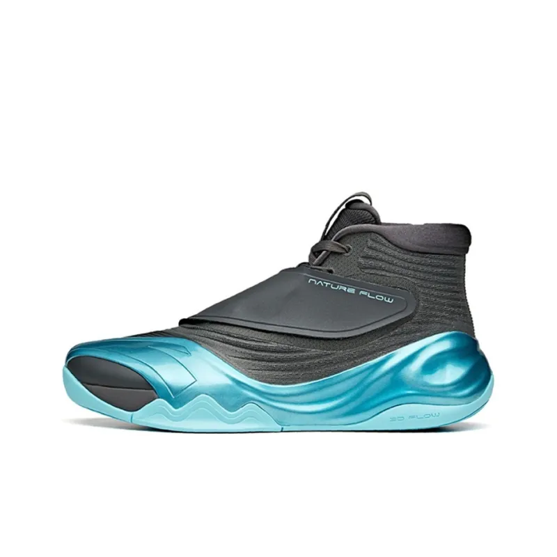 ANTA KT6 Basketball Shoes Men High Top Black/Blue-0