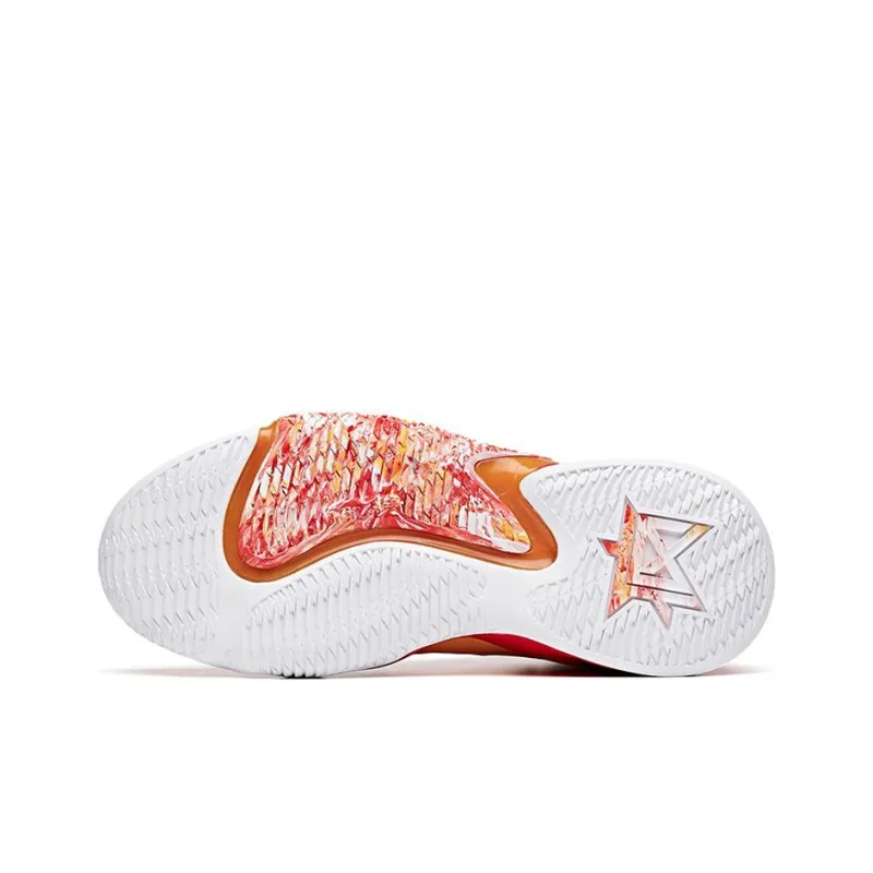 Anta Berserk 2 Cushioning, Slip Resistant, And Abrasion Resistant High Top Basketball Shoes Men's Red Yellow-3