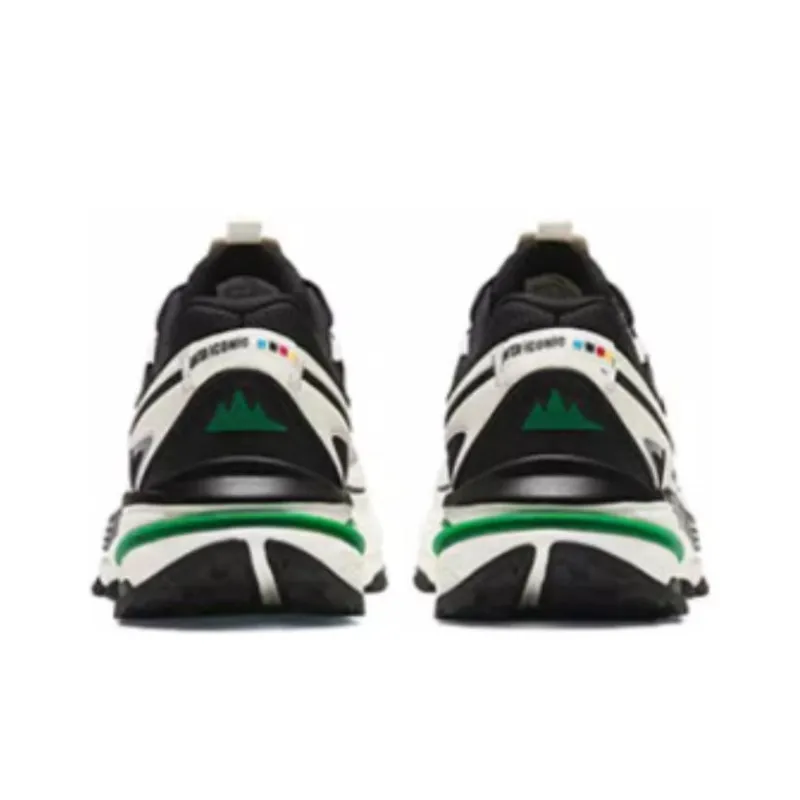 Anta Walker Durable Breathable Low Top Running Shoes Men's Black White-4