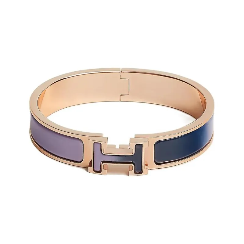 HERMES Clic H Bangles Women's Purple-0