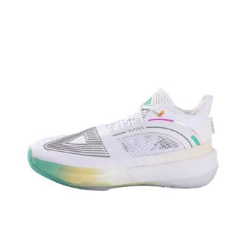 PEAK State Extremely Large Triangle 1.0 Basketball Shoes Men Mid Top White Green