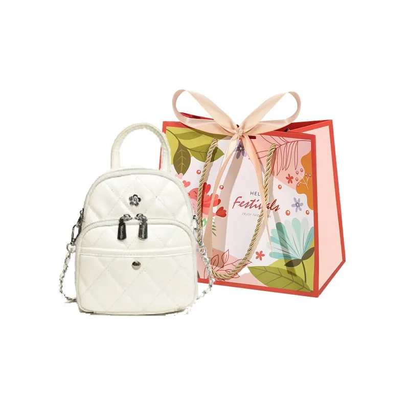 Cwatcun PU Crossbody One Shoulder Handbag Regular Women's White/Black/Burgundy/Silver-0