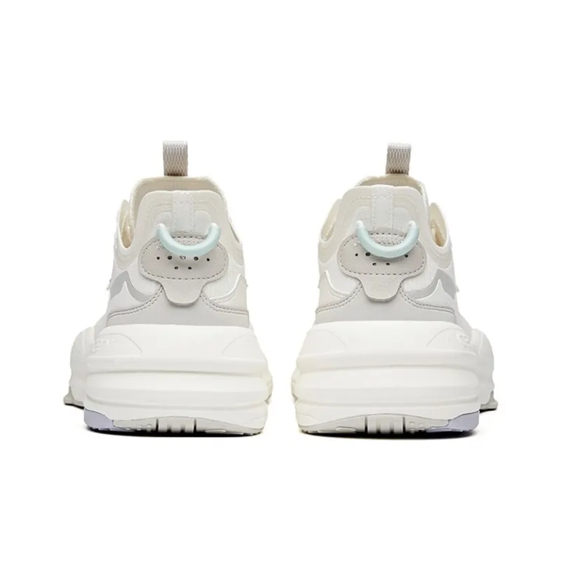 Anta C37 Lifestyle Collection Durable Breathable Low-Top Skateboard Shoes Women's White Gray-3