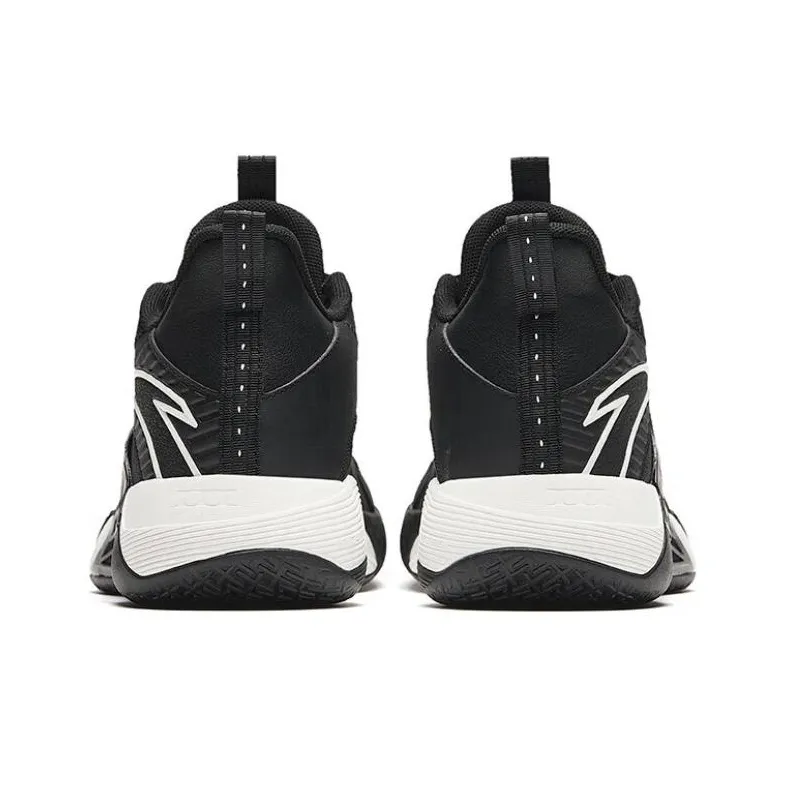 Anta Speedy 3 Durable Breathable Mid Top Basketball Shoes Men's Black-3