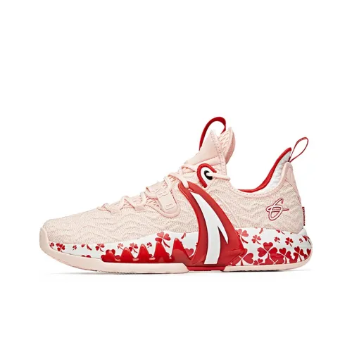 Anta GH2 Hayward 'Valentine's Day' Anti Slip Wear Resistant Low Top Basketball Shoes Pink