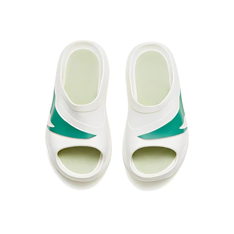 Anta C37 Series Slide Slippers Men's White Green-1