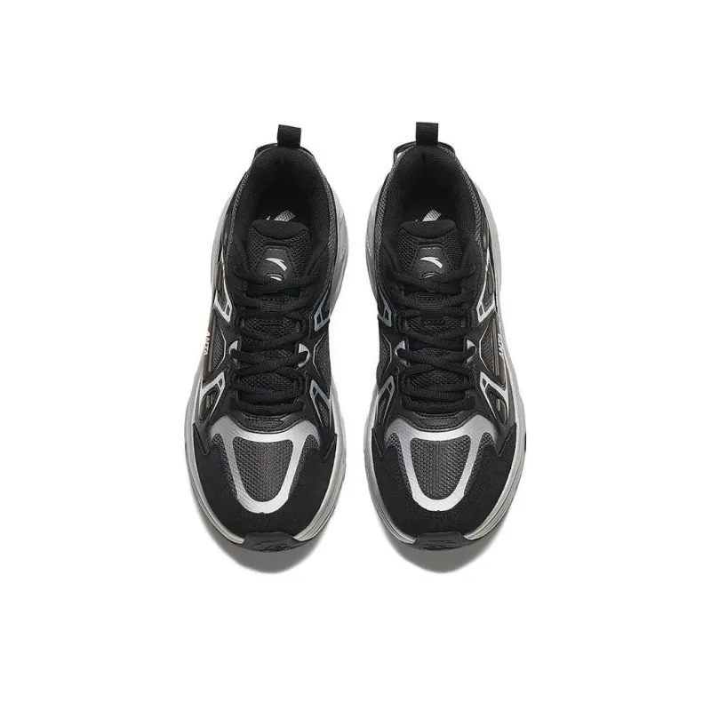 Anta Engine Cushioning Anti Slip And Wear Resistant Low Top Casual Shoes Men's Black Gray Color-2