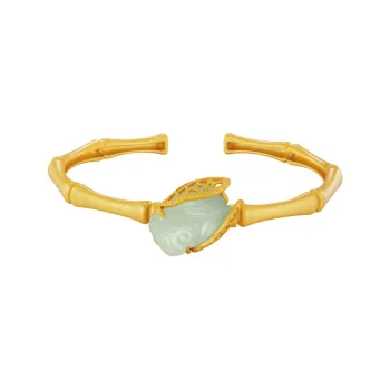 SGE Hetian Jade Bangles Women's Pale Greenish White Jade