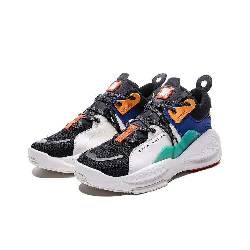 Anta Bastard Life Collection Mid-Top Skateboard Shoes Men's Blue Black Green-1