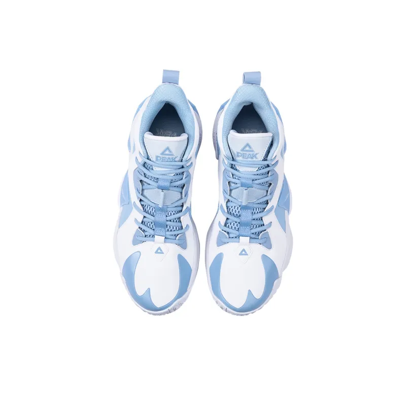 PEAK Beast Plus Cushioning Anti Slip And Wear Resistant Coverage Mid Top Performance Basketball Shoes Men's Sky Blue-2