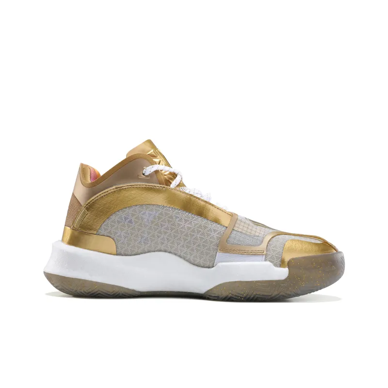PEAK State Extremely Large Triangle 1.0 Basketball Shoes Men Mid Top Gold/White-2
