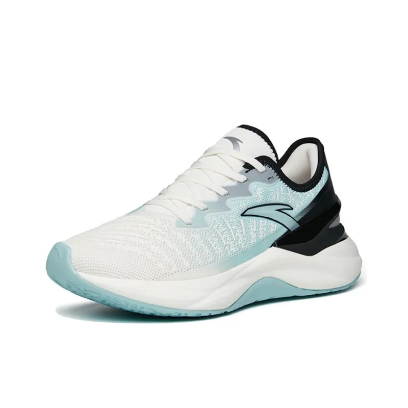 ANTA Tron 2.0 Running Shoes Men Low Top Ivory White/River Blue/Black-1