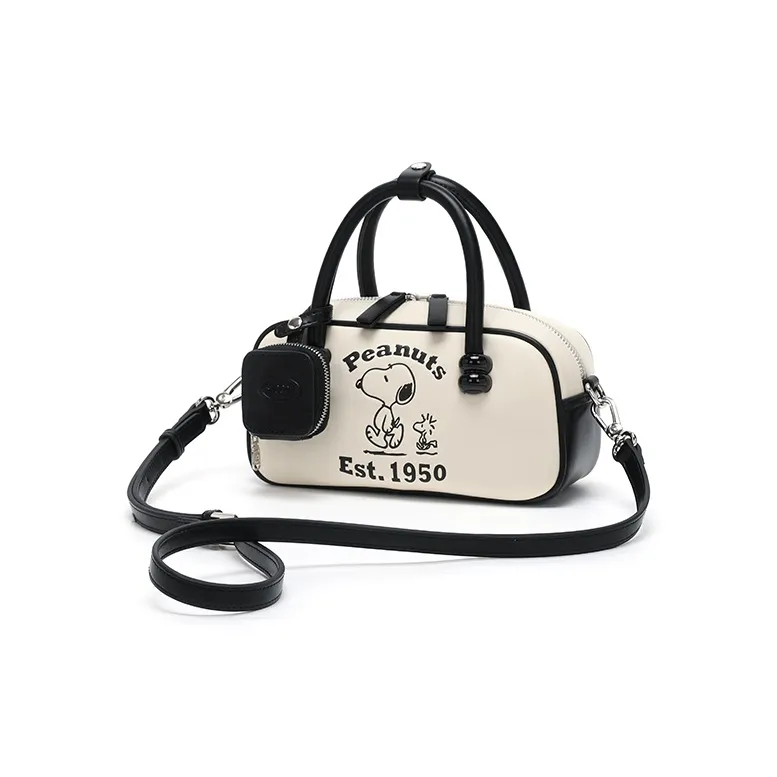 SNOOPY PU Handbag Crossbody Bag Regular Women's Black-2