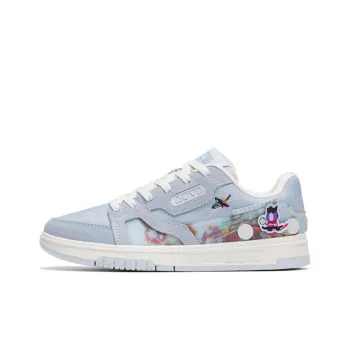 Anta AOYU Ludo Anti Slip Wear Resistant Low Top Skateboard Shoes Women's Light Blue White