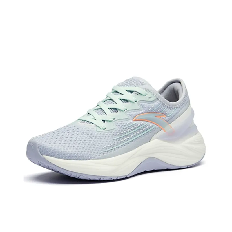 Anta Tron 2.0 Breathable Low Top Running Shoes Women's White Blue Purple Summer-2