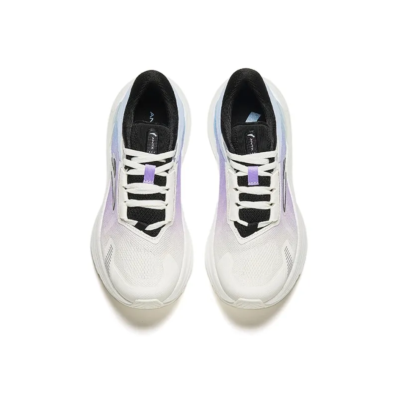 Anta CC Nitrogen Technology Coverage Low Top Running Shoes Women's White Black Blue-2