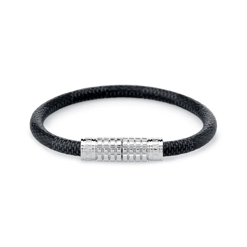 LOUIS VUITTON Canvas Bangles Men's Black-0