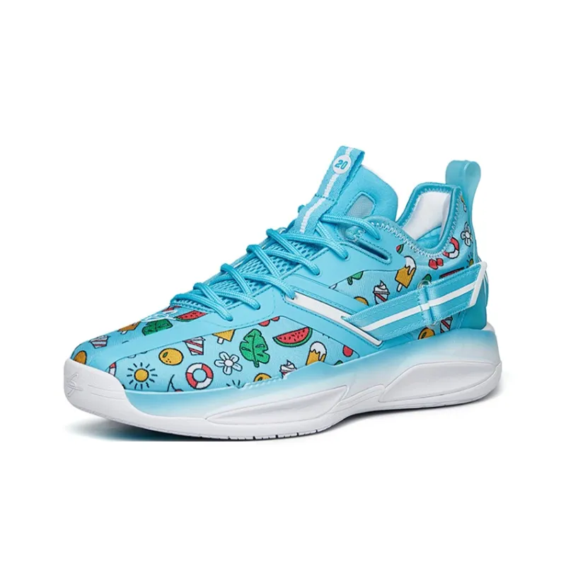 ANTA GH3 Basketball Shoes Men Low Top Lake Blue-1