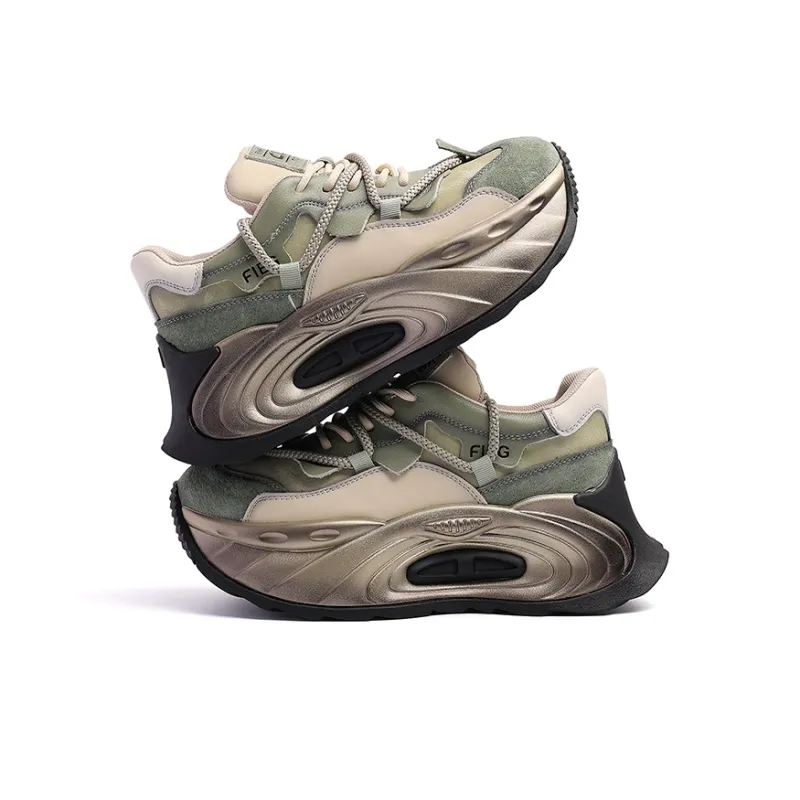 BURGELY Anti Slip Wear Resistant Low Top Chunky Sneakers Women's-2