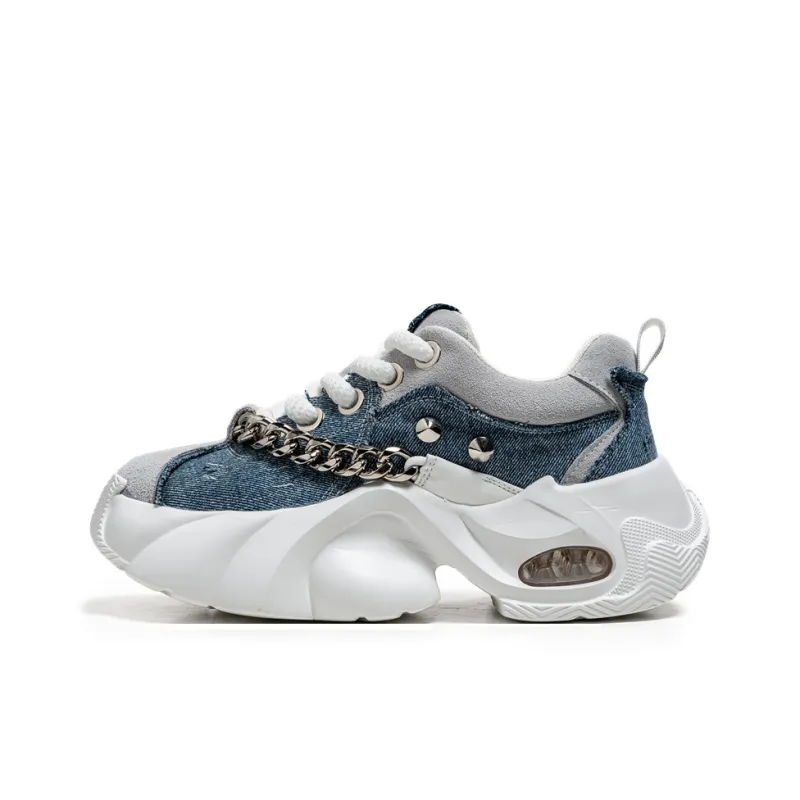 Yalu Anti Slip Wear Resistant Low Top Chunky Sneakers Men's-0