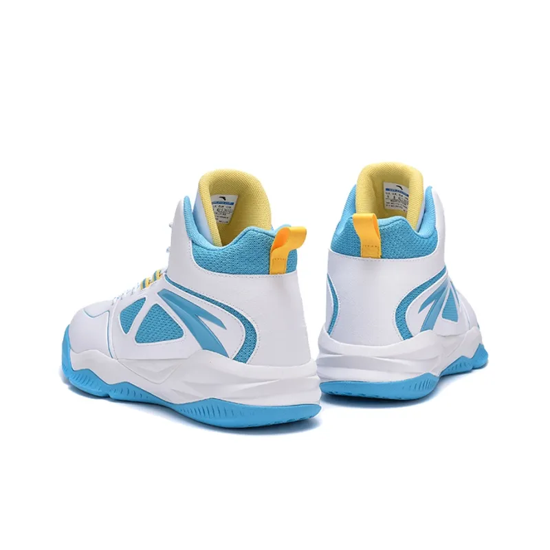 ANTA Bastard Vintage Basketball Shoes Men High Top ANTA White/Chlorine Blue/Light Yellow-3