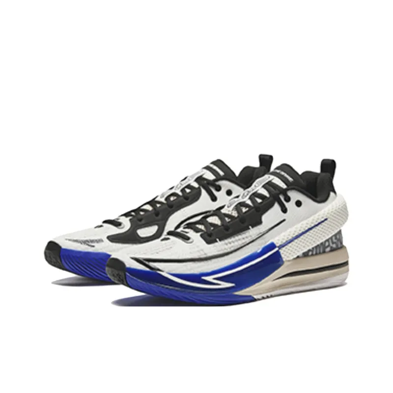 Anta Fengmang 1 Anti Slip And Wear Resistant Support Low Top Basketball Shoes Men's Papyrus White-1