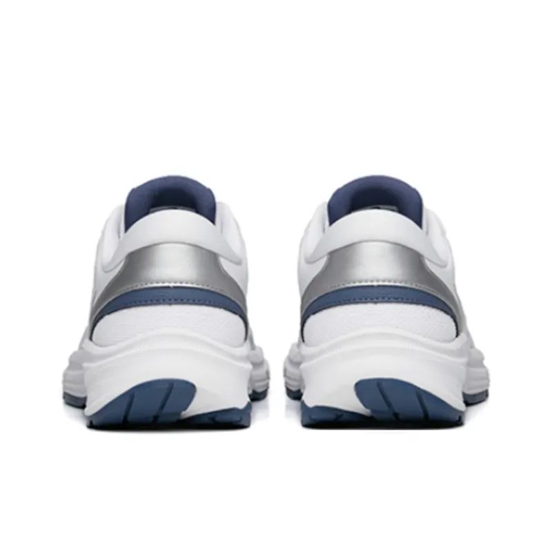 Anta AT952 Cushioned Slip Resistant Abrasion Resistant Breathable Low Top Casual Running Shoes Men's White Silver Blue-4