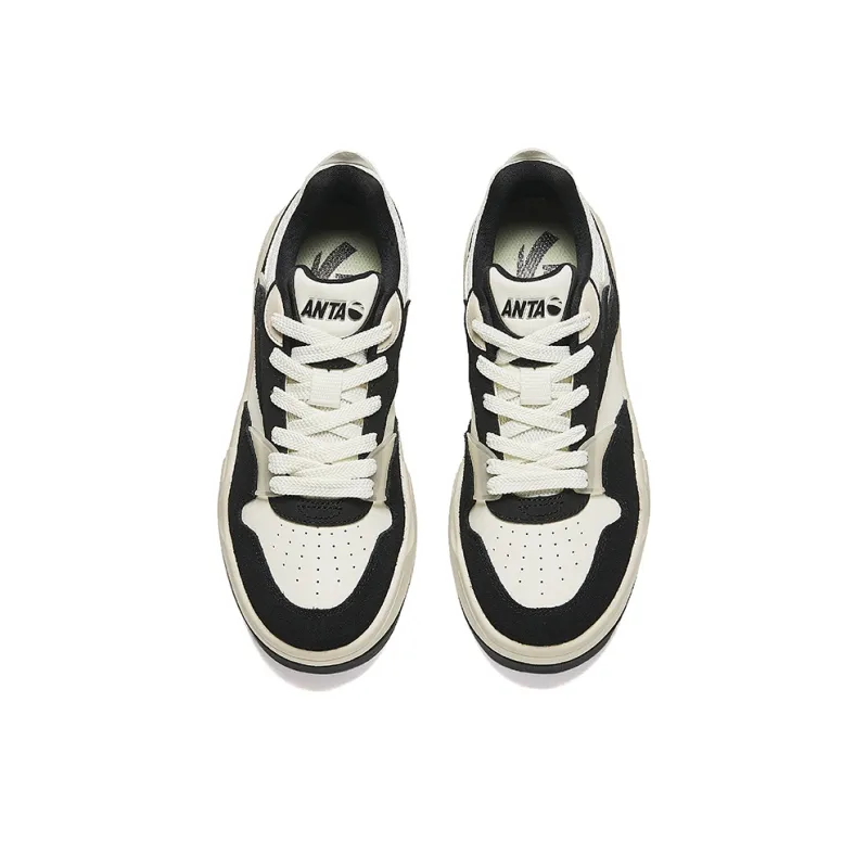 Anta C37 Series Height Increasing Lightweight Low Top Skateboard Shoes Women's Black-2