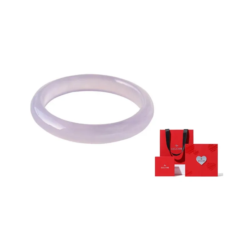 Koran White Agate Chalcedony Bangles Women's-7