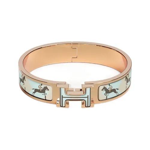 HERMES Clic Bangles Women's Rose Gold