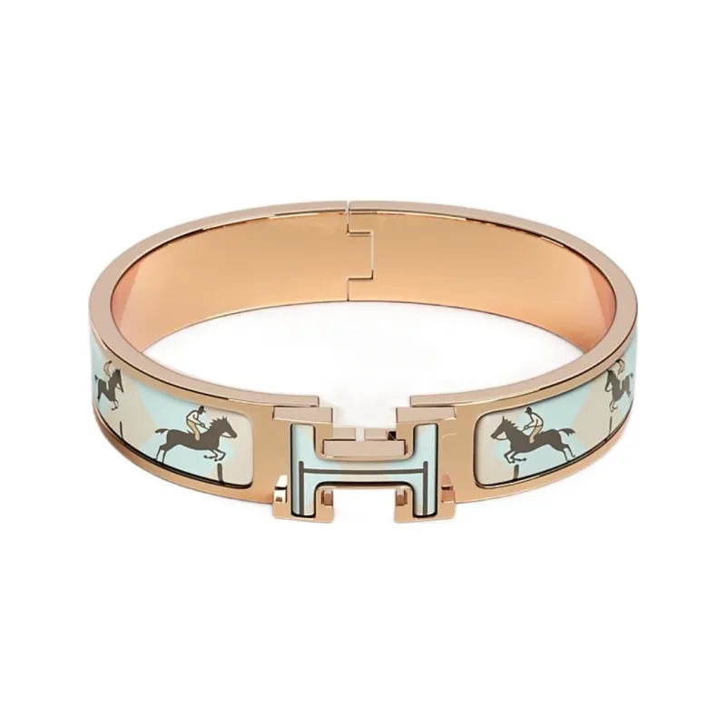 HERMES Clic Bangles Women's Rose Gold-0