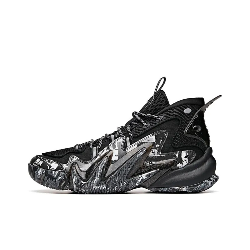 Anta Berserk 2 Cushioning Anti-Slip And Wear-Resistant High-Top Basketball Shoes Black-0