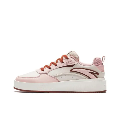 ANTA Milk Lid 2 Skateboard Shoes Women's Low-Top White/Pink