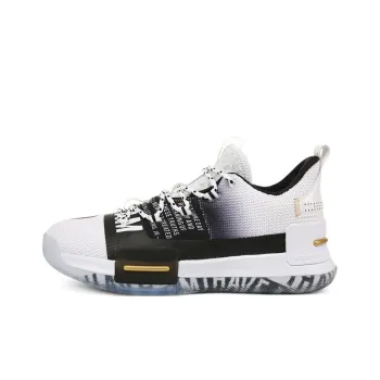 PEAK Flash ' Black History Month ' Cushioning Anti Slip And Wear Resistant Low Top Basketball Shoes Men's White Black