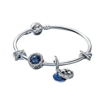 Pandora 925 Sterling Silver Bangle Set Women's