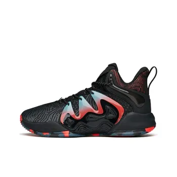 Anta Mountain 1 Cushioning Anti Slip And Wear Resistant Mid Top Basketball Shoes Black