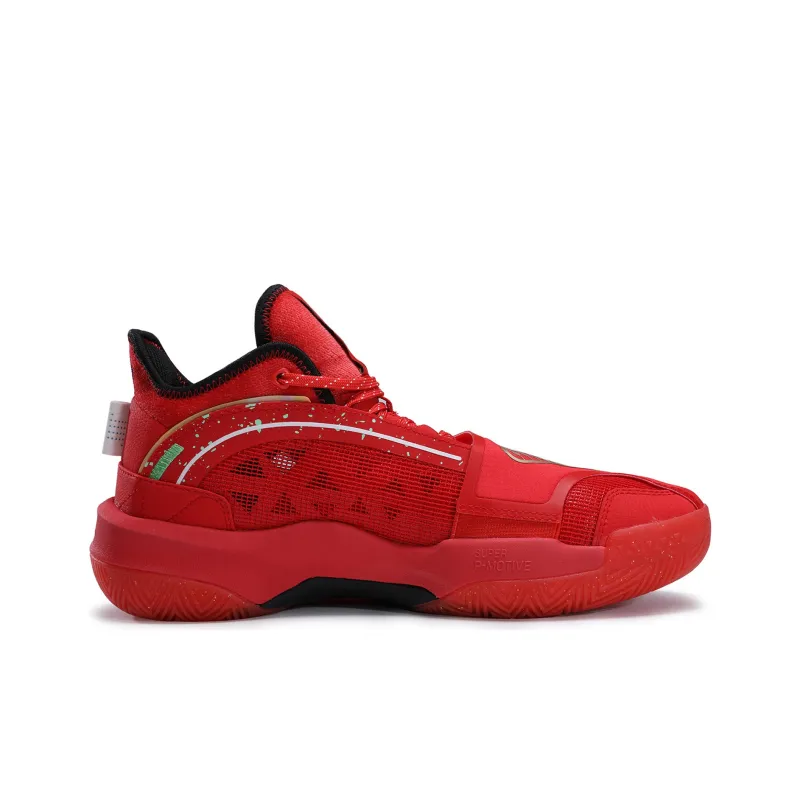 PEAK State Extremely Large Triangle 1.0 Basketball Shoes Men Mid Top Red-1