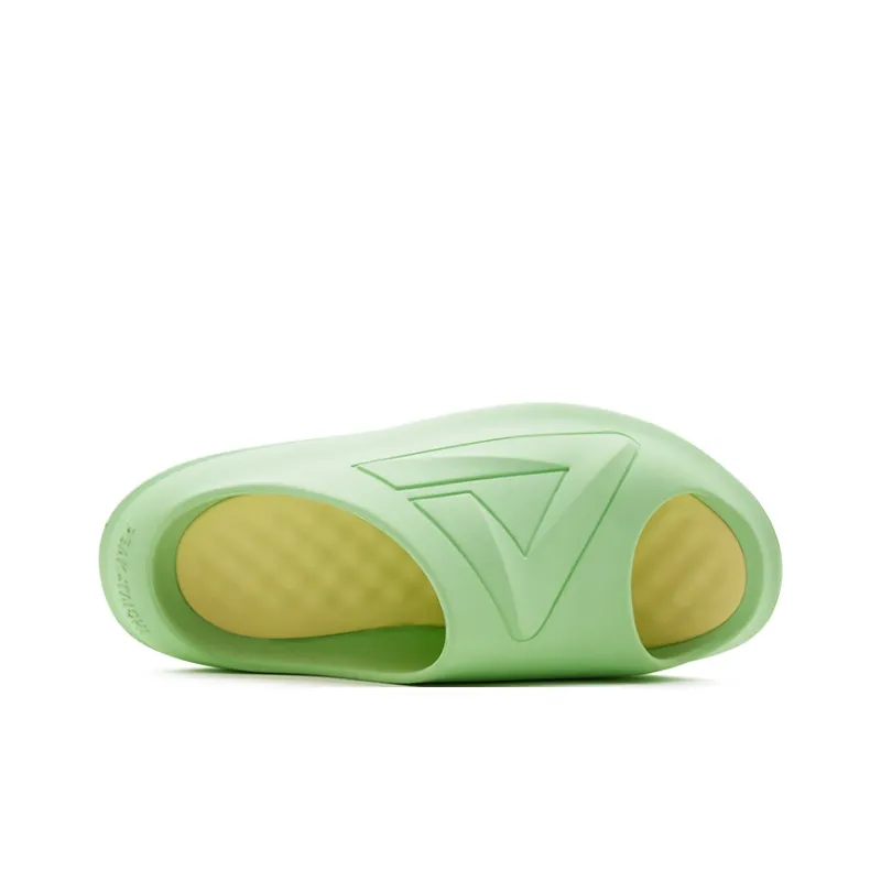 PEAK Very Small Fat Drag Quiet Slide Slippers Men's Green Yellow-3