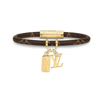 LOUIS VUITTON X Nba Hang It Leather Bracelet Monogram