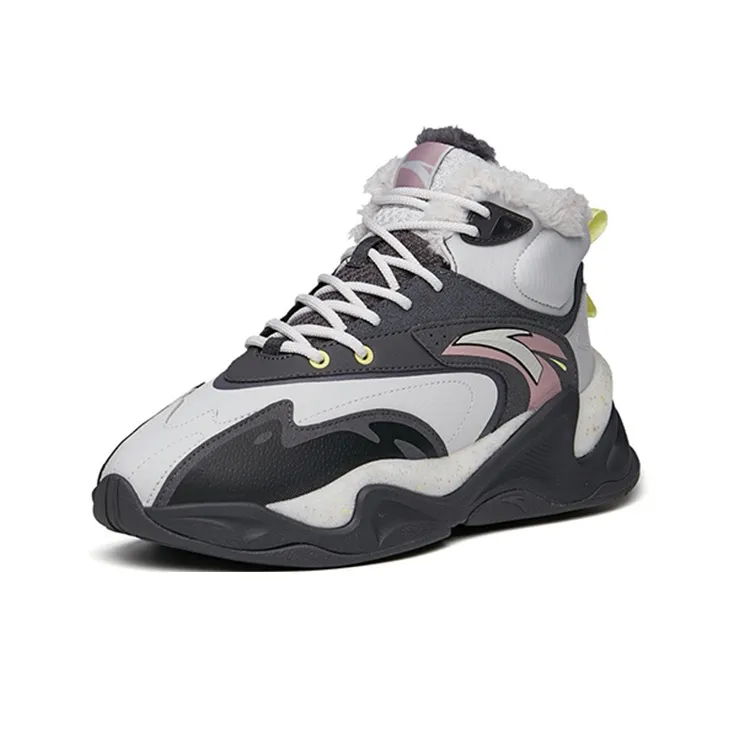Anta Pulse High Top Casual Shoes Men's Gray-2