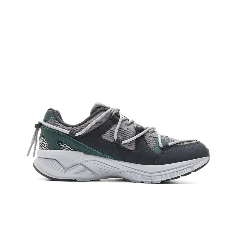 PEAK OG 7000 Cushioning Anti Slip Wear Resistant Breathability Low Top Running Shoes Men's Silver Gray Cactus Green-1