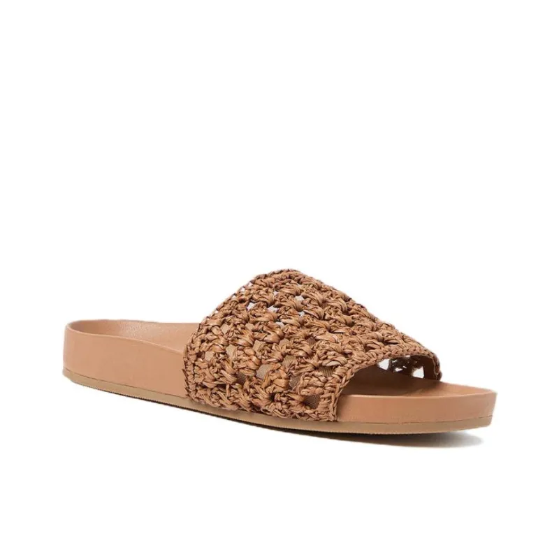 Loeffler Randall Slide Slippers Women's Brown-2