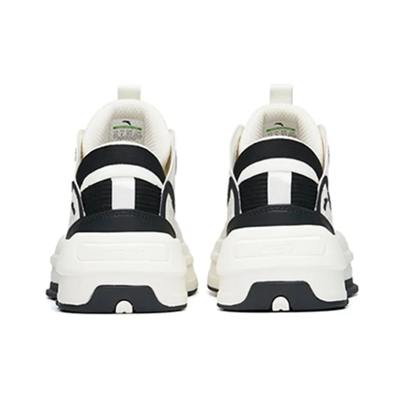 Anta C37 2.0 Lightweight And Wear resistant Low Top Skateboard Shoes Women's White Black-4